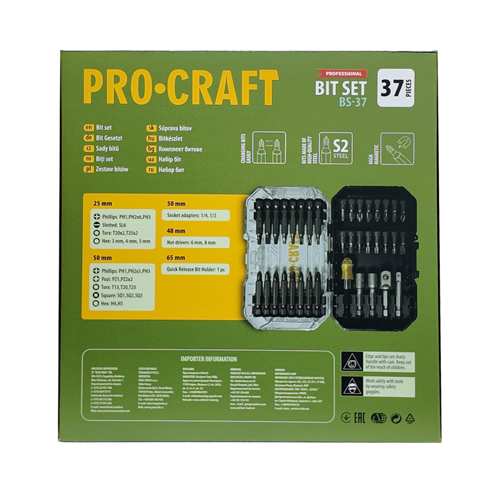 Комплект битове Procraft BS-37, S2