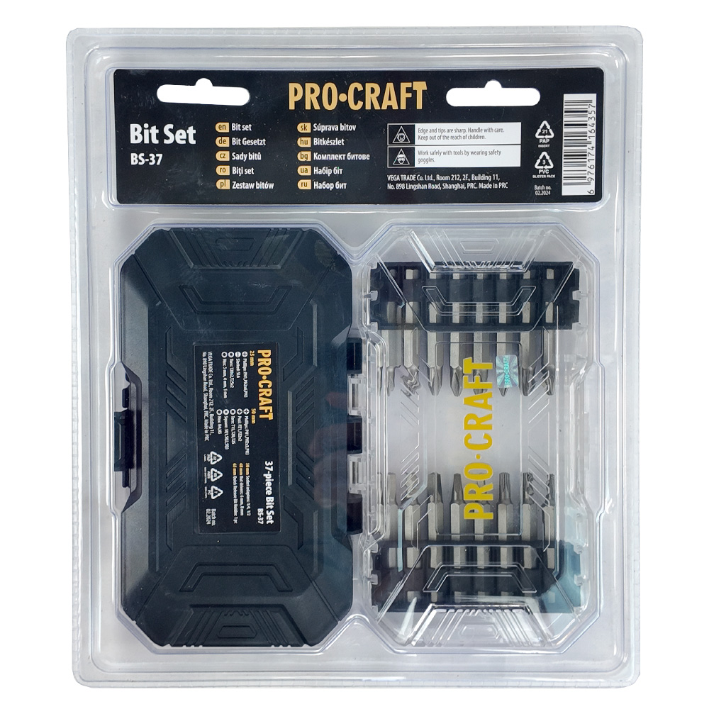 Комплект битове Procraft BS-37, S2