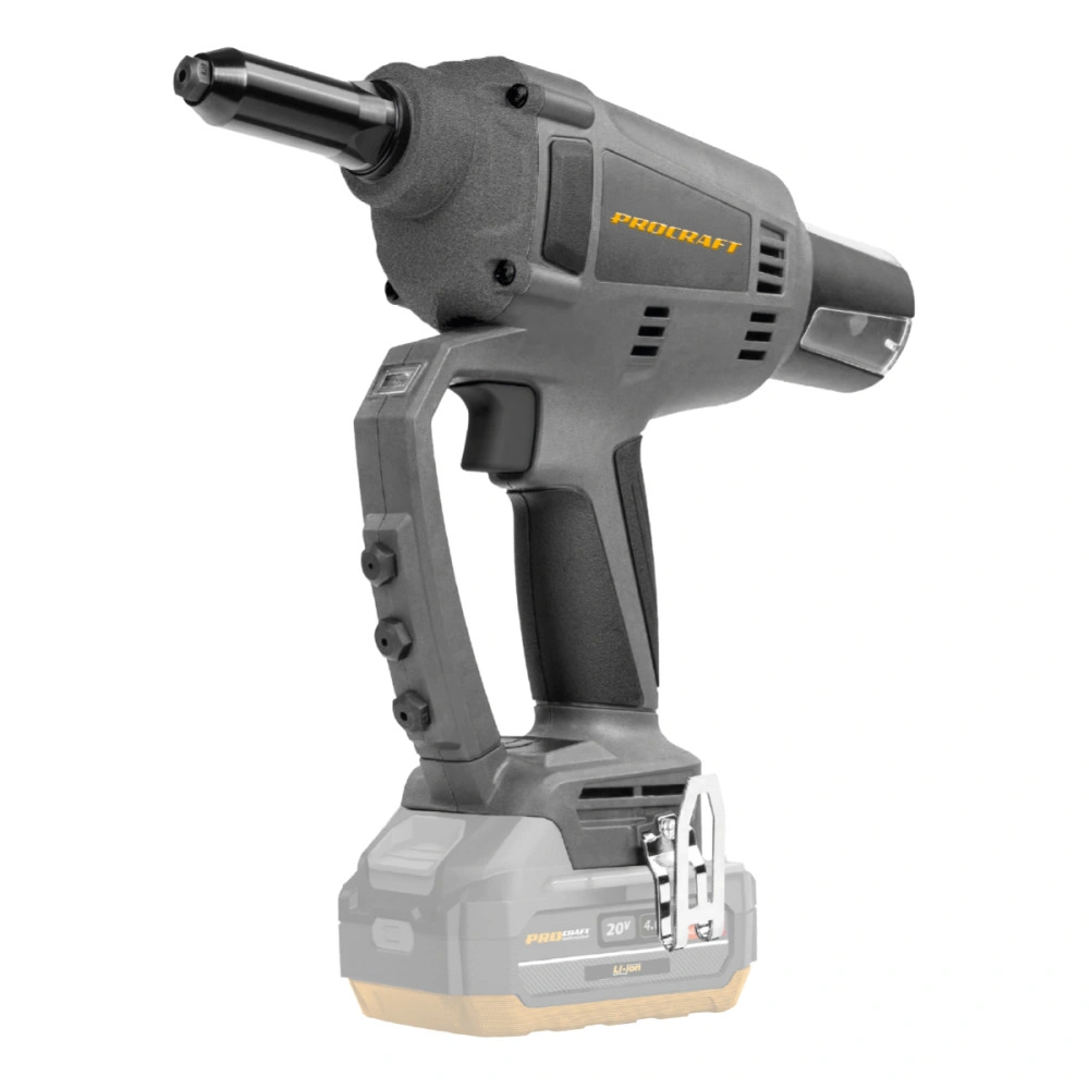 PROCRAFT Industrial CRG20A Акумулаторна безчеткова нитачка 20V, 10 kN, нитове 2.4 до 4.8 мм, solo (без батерия и зарядно)
