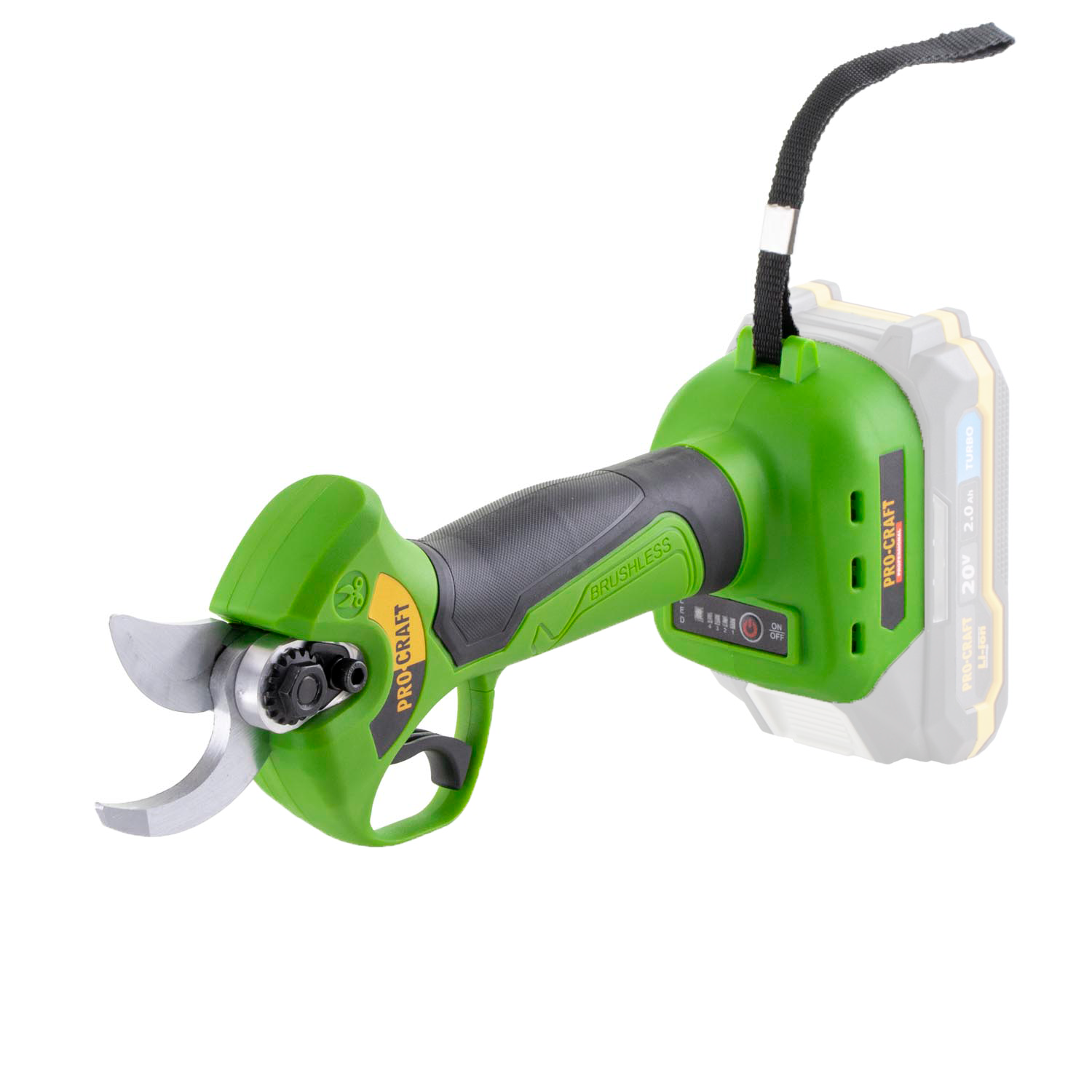 PROCRAFT ES28Li Акумулаторна лозарска ножица, 20V, рязане 10/15/20/25 мм, (Solo – без батерия и зарядно)