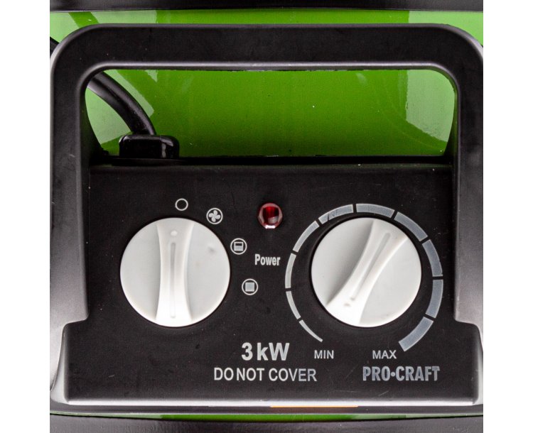 PROCRAFT FP30 Електрически монофазен калорифер, 3 kW, керамичен, със стойка