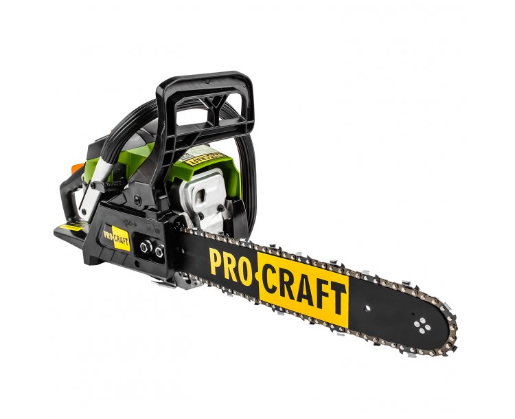 PROCRAFT GS-58X Бензинов трион, 57 cm³, 11 500 об./мин., 2 шини, 2 вериги (40 и 45 см)