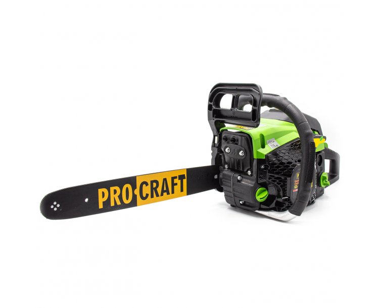 PROCRAFT GS-52P Бензинов трион, 49.3 cm³, 11 500 об./мин., 2 шини, 2 вериги (40 и 45 см)