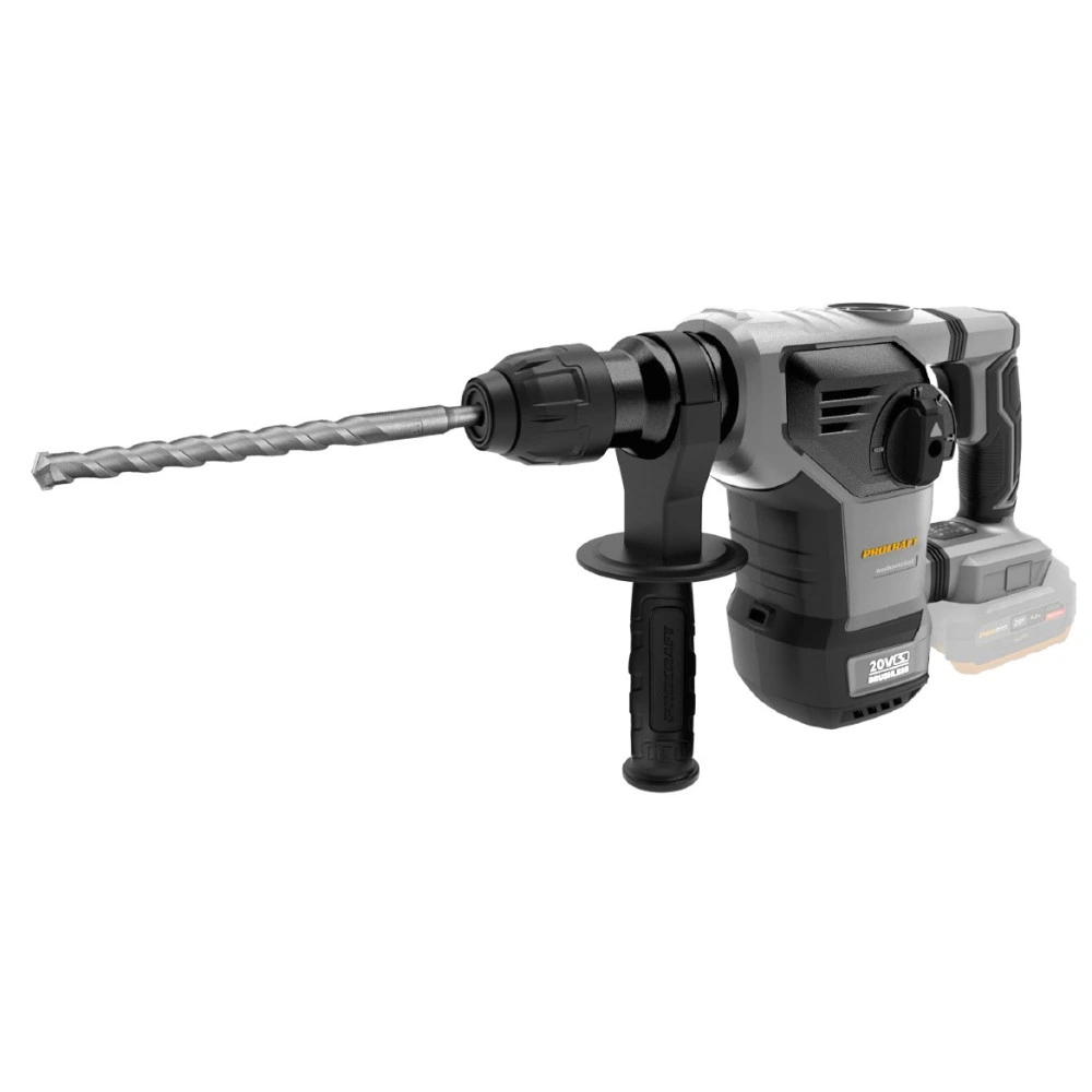 Procraft Industrial HD20B Акумулаторен перфоратор 20V, 5.0 J, kick-back контрол, solo (без батерия и зарядно)