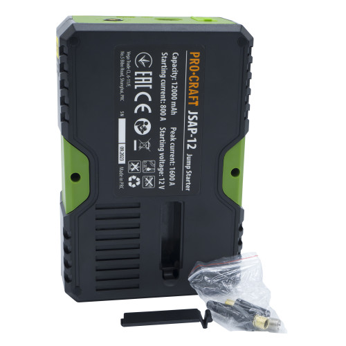 PROCRAFT JSAP-12NE Стартерно устройство, 12V – 300A, с компресор за помпане на гуми и външна батерия (Powerbank).