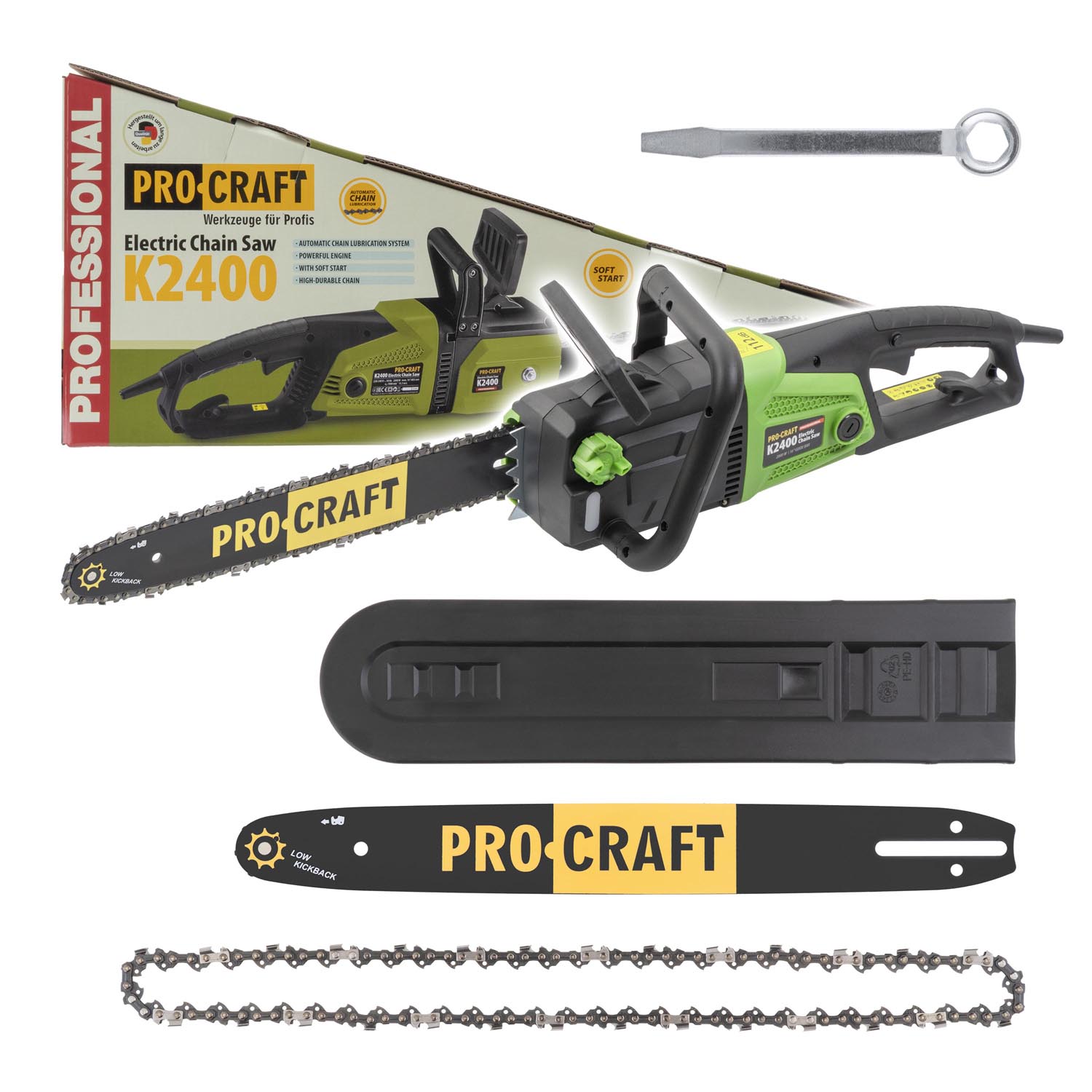 PROCRAFT K2400 Електрически верижен трион, 2000W, 405 мм.