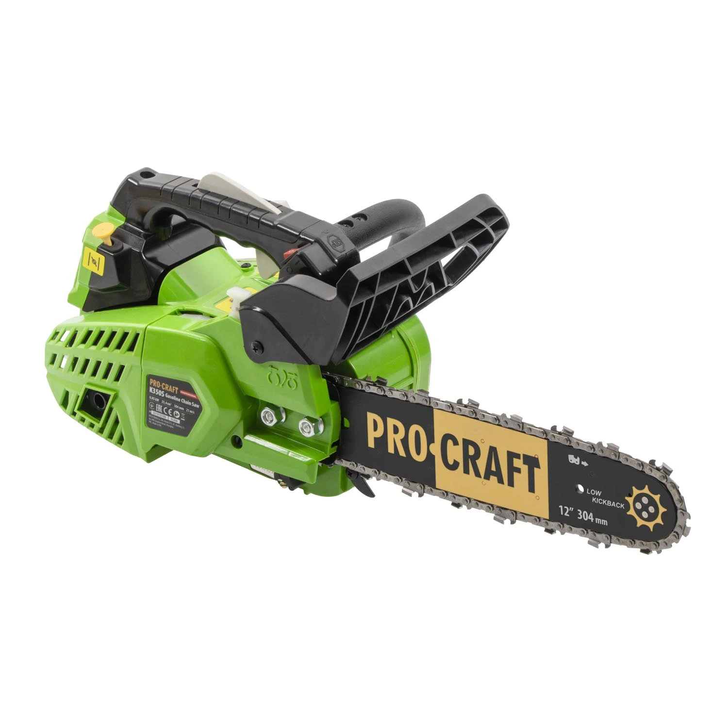 PROCRAFT K350S Бензинова резачка, 30 см шина, 25 cm³, 0.85 кВ, 11000 об./мин., резервоар 230 мл