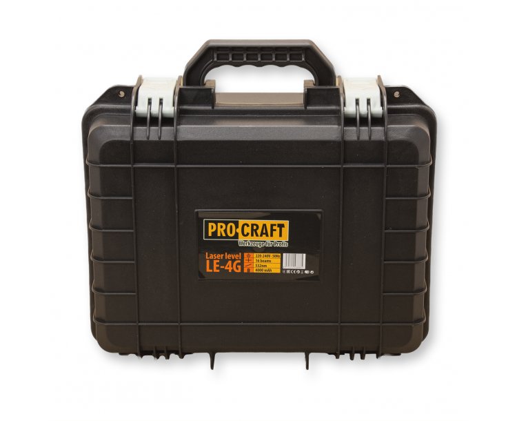 PROCRAFT LE-4G Лазерен нивелир линеен, 16 зелени лъча 40 м, 532 nm