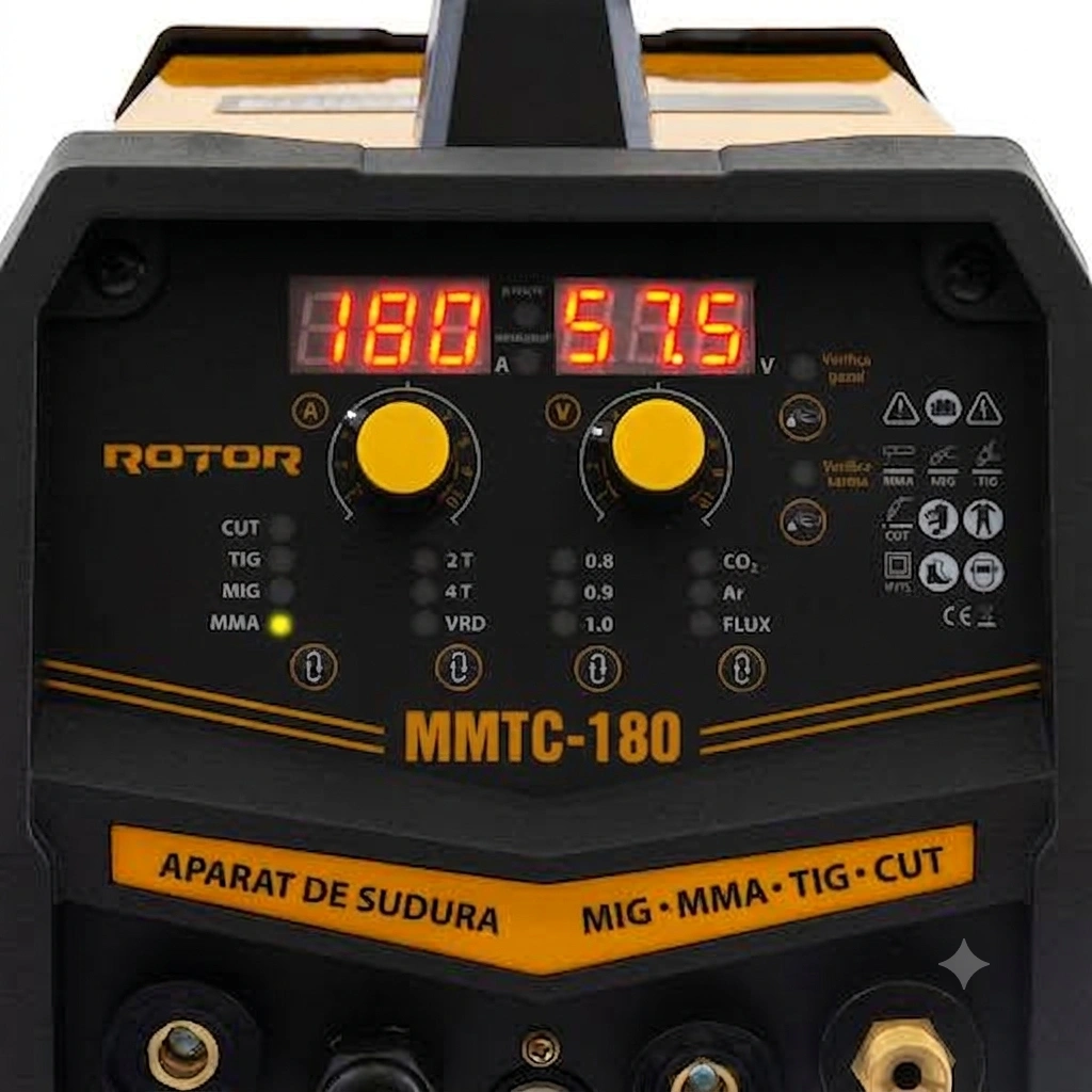 MMTC-180 ROTOR 4 в 1, Инверторен апарат за плазмено рязане, MIG MMA TIG CUT, 180 A