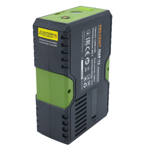 PROCRAFT JSAP-12NE Стартерно устройство, 12V – 300A, с компресор за помпане на гуми и външна батерия (Powerbank).