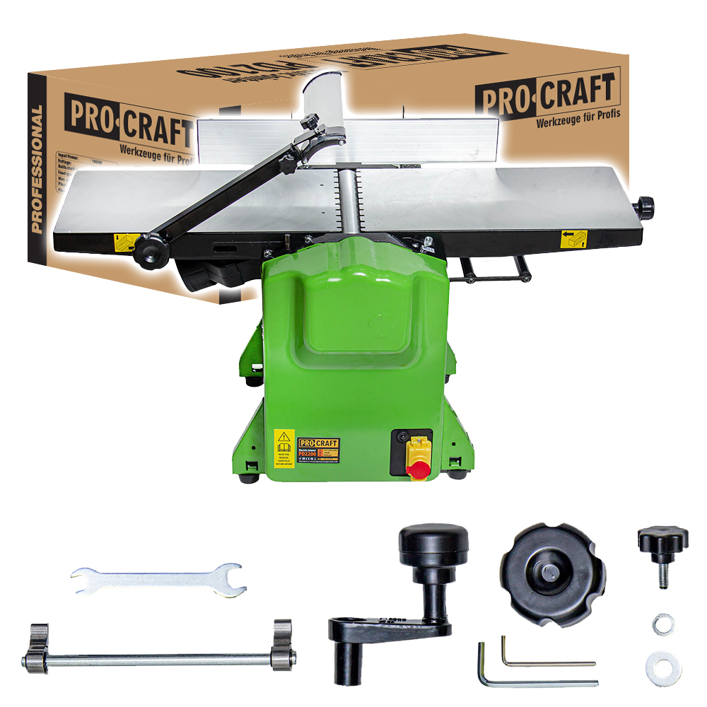 PROCRAFT PD2200 Абрихт щрайхмус 1800 W, височина 6-210 мм, ширина 254 мм.