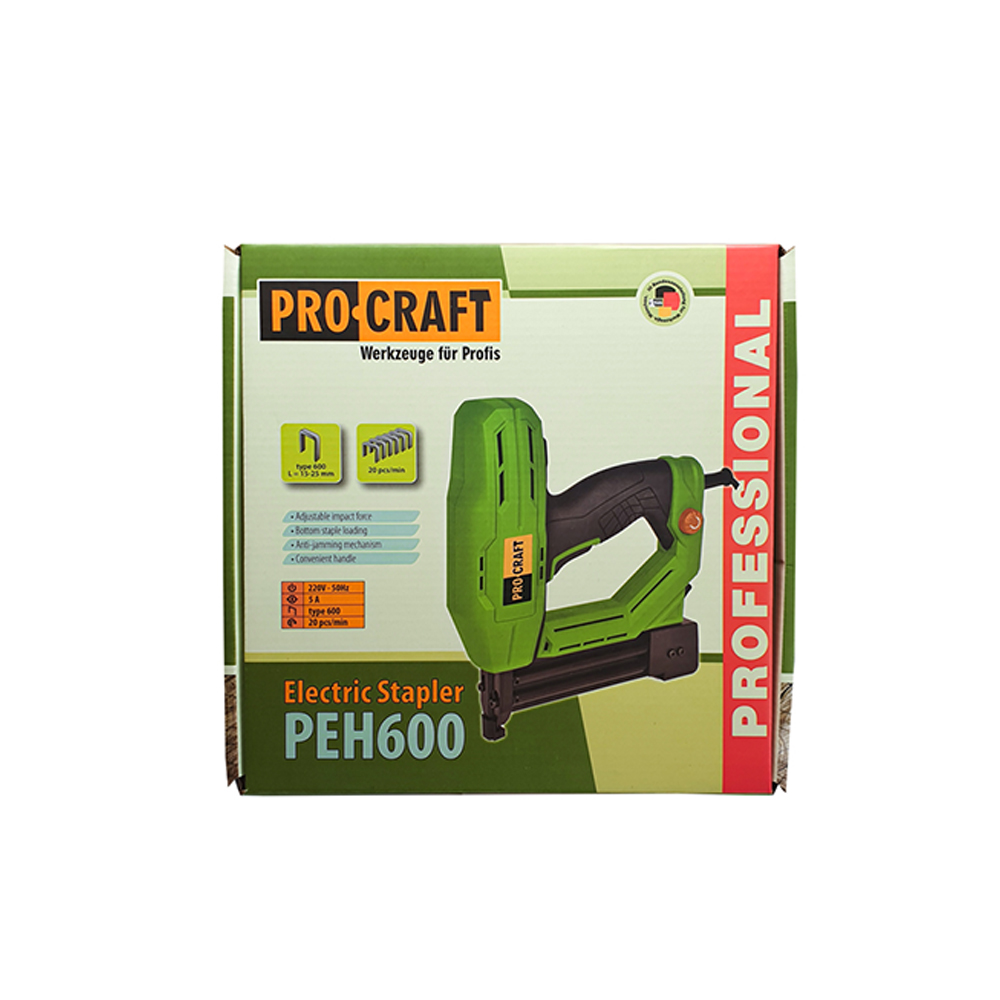 PROCRAFT PEH600 Професионален електрически такер, 06099176