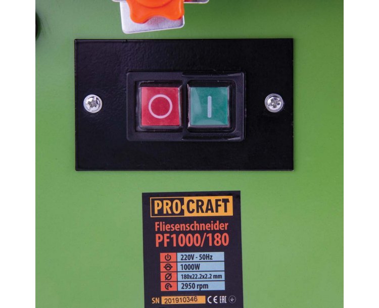 Procraft PF1000/180 Електрическа машина за рязане на плочки