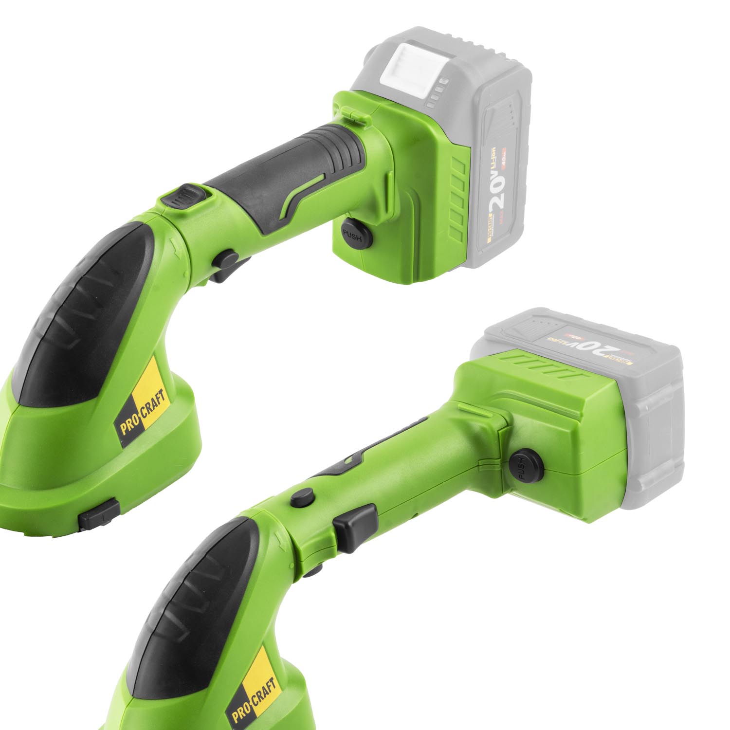 Procraft PGH2000 Акумулаторна ножица за трева 20V (body – без батерии и зарядно)