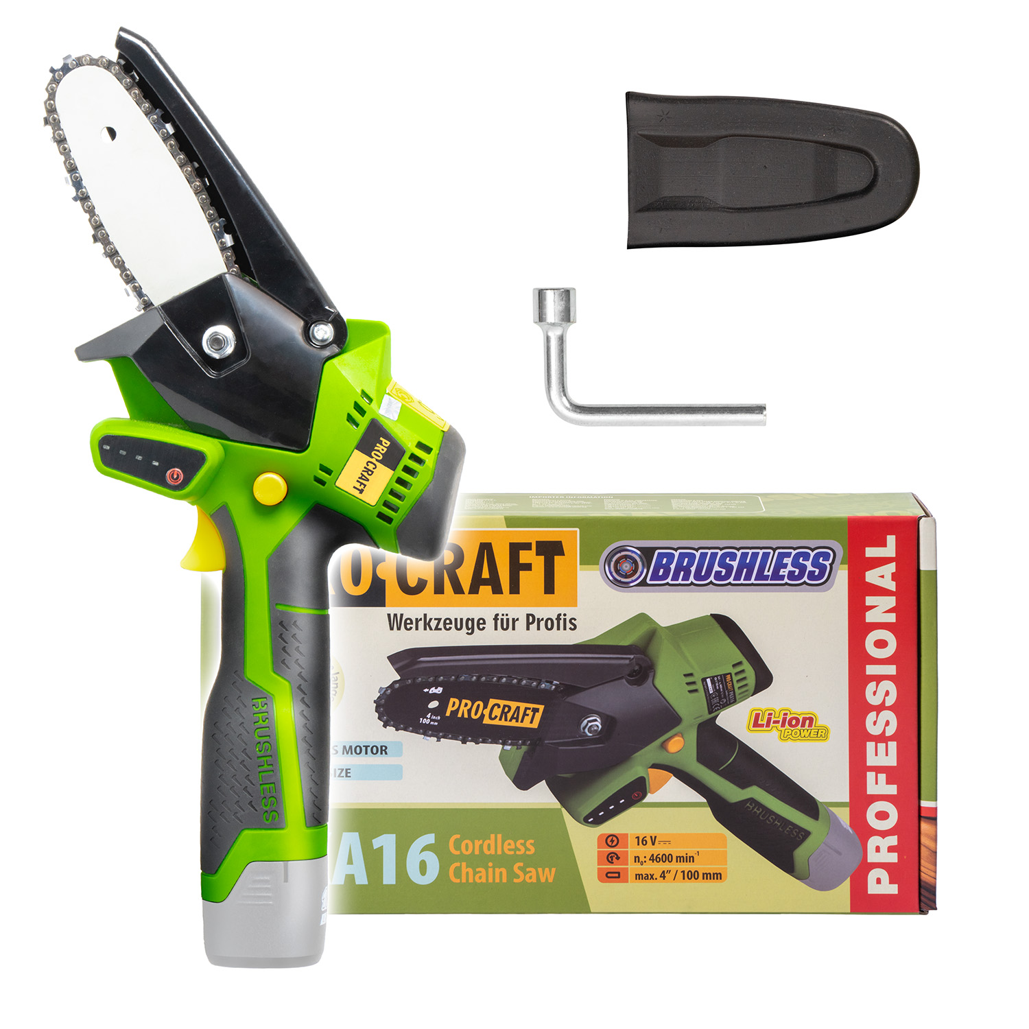 PKA16 Procraft Акумулаторна рвезачка за клони, Li-ion, 16V, 2,0Ah, (body – без батерии и зарядно)