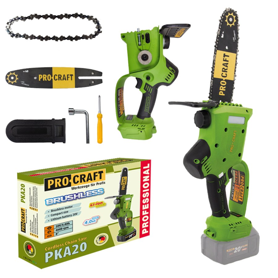 Procraft PKA20 Акумулаторна рвезачка за клони, Li-ion, 20V, 4,0Ah, (body – без батерии и зарядно)