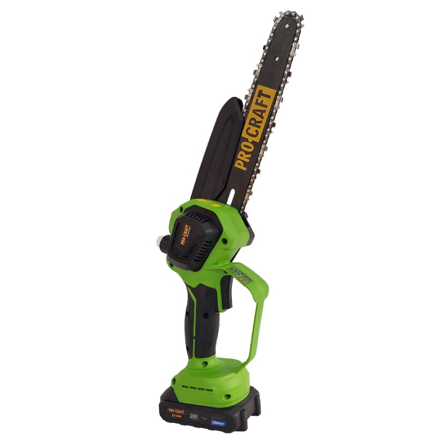 PKA44 Procraft Brushless Акумулаторен безчетков верижен трион с 2 бр шини, 2 бр вериги, 1 бр батерия и 1 бр зарядно.