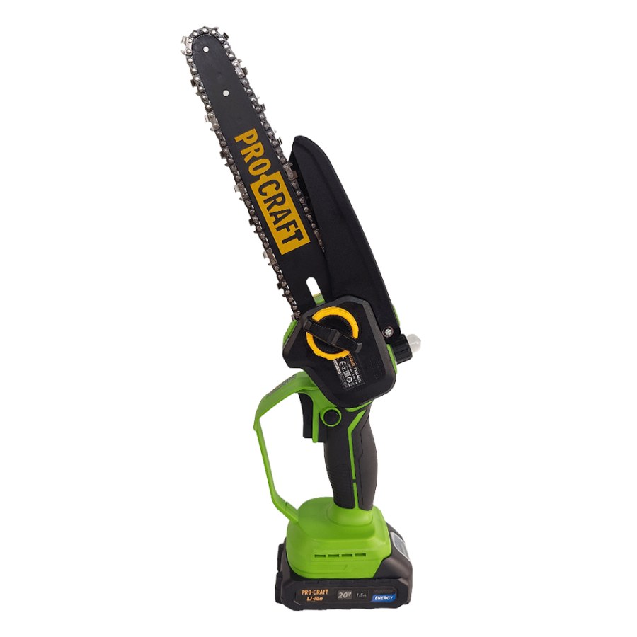 PKA44 Procraft Brushless Акумулаторен безчетков верижен трион с 2 бр шини, 2 бр вериги, 1 бр батерия и 1 бр зарядно.