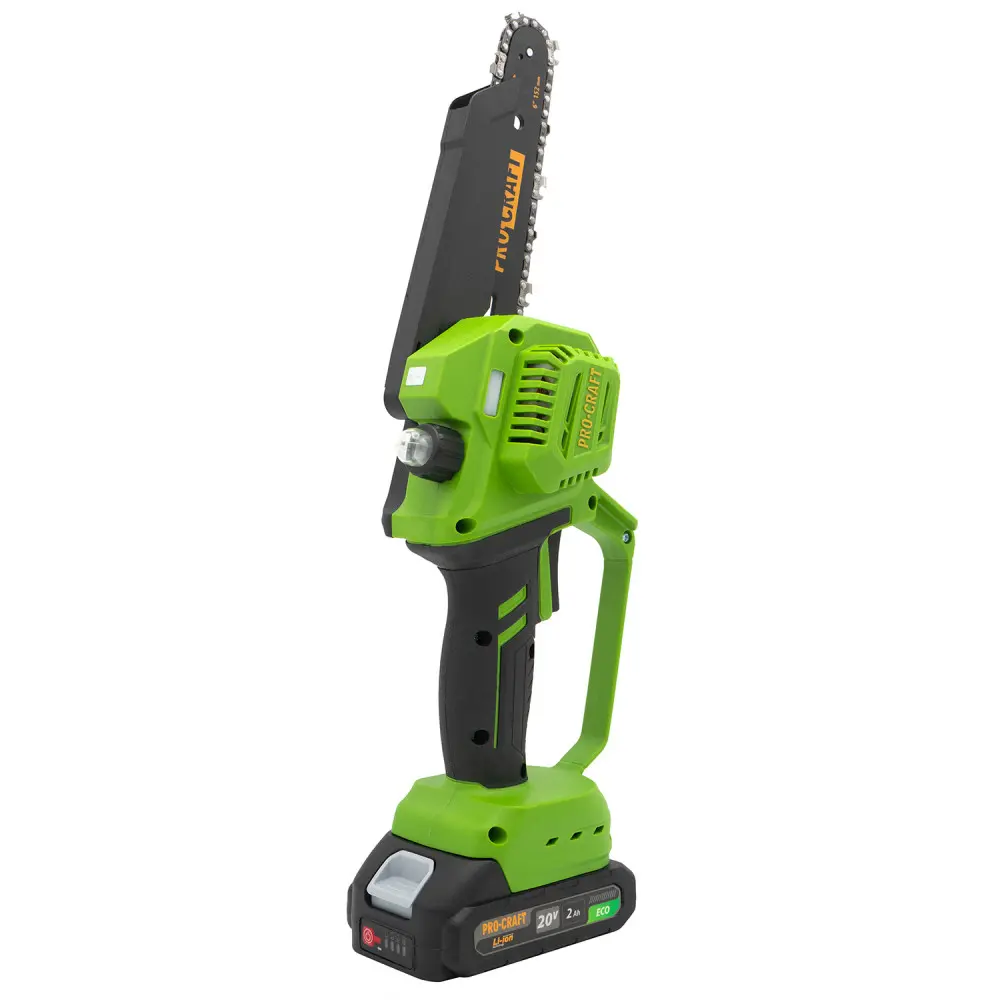 PKA46 Procraft Brushless Акумулаторен безчетков верижен трион с 2 бр шини, 2 бр вериги, 2 бр батерия и 1 бр зарядно.