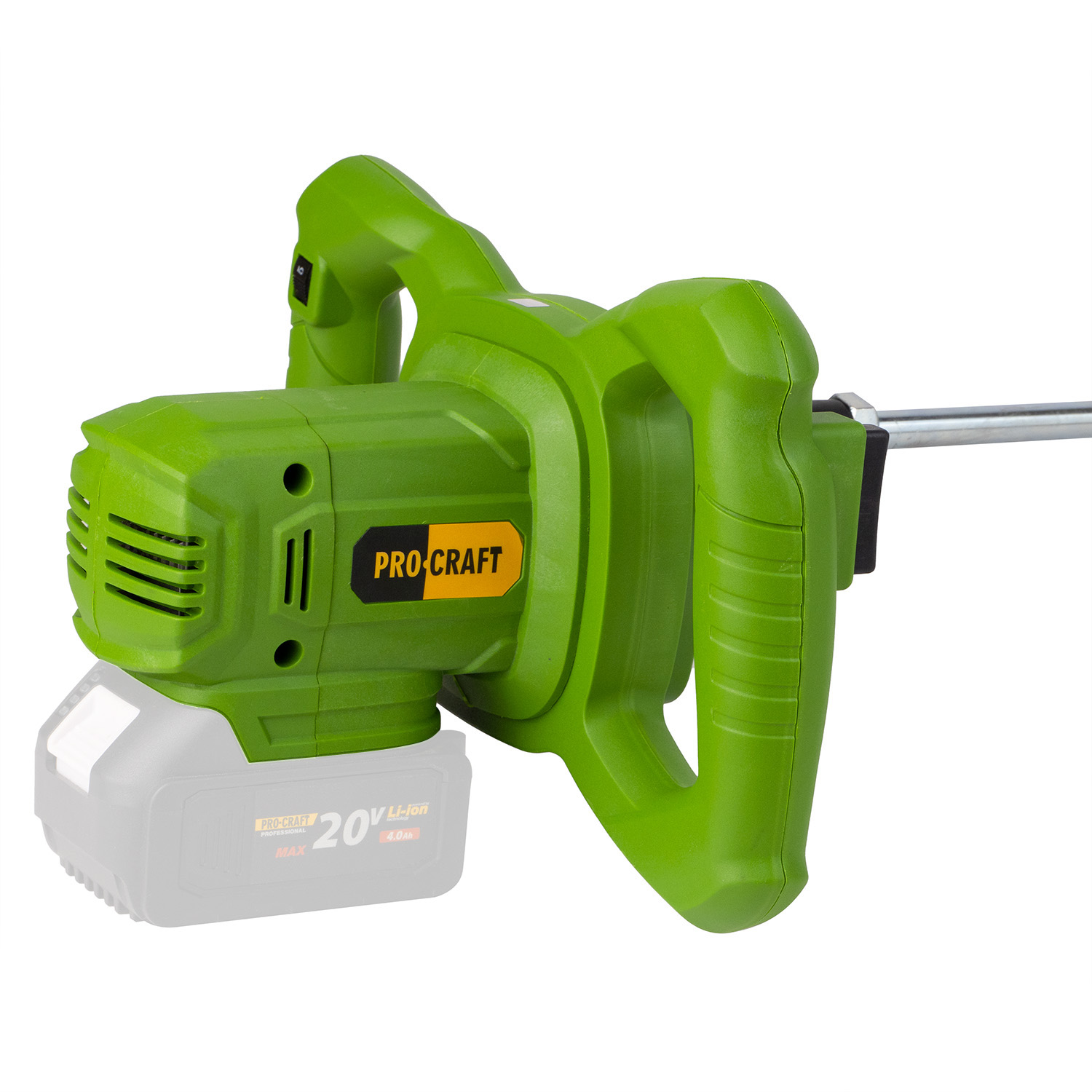 PROCRAFT PMM20 Акумулаторна бъркалка за строителни материали, 20V, 0-750 об./мин
