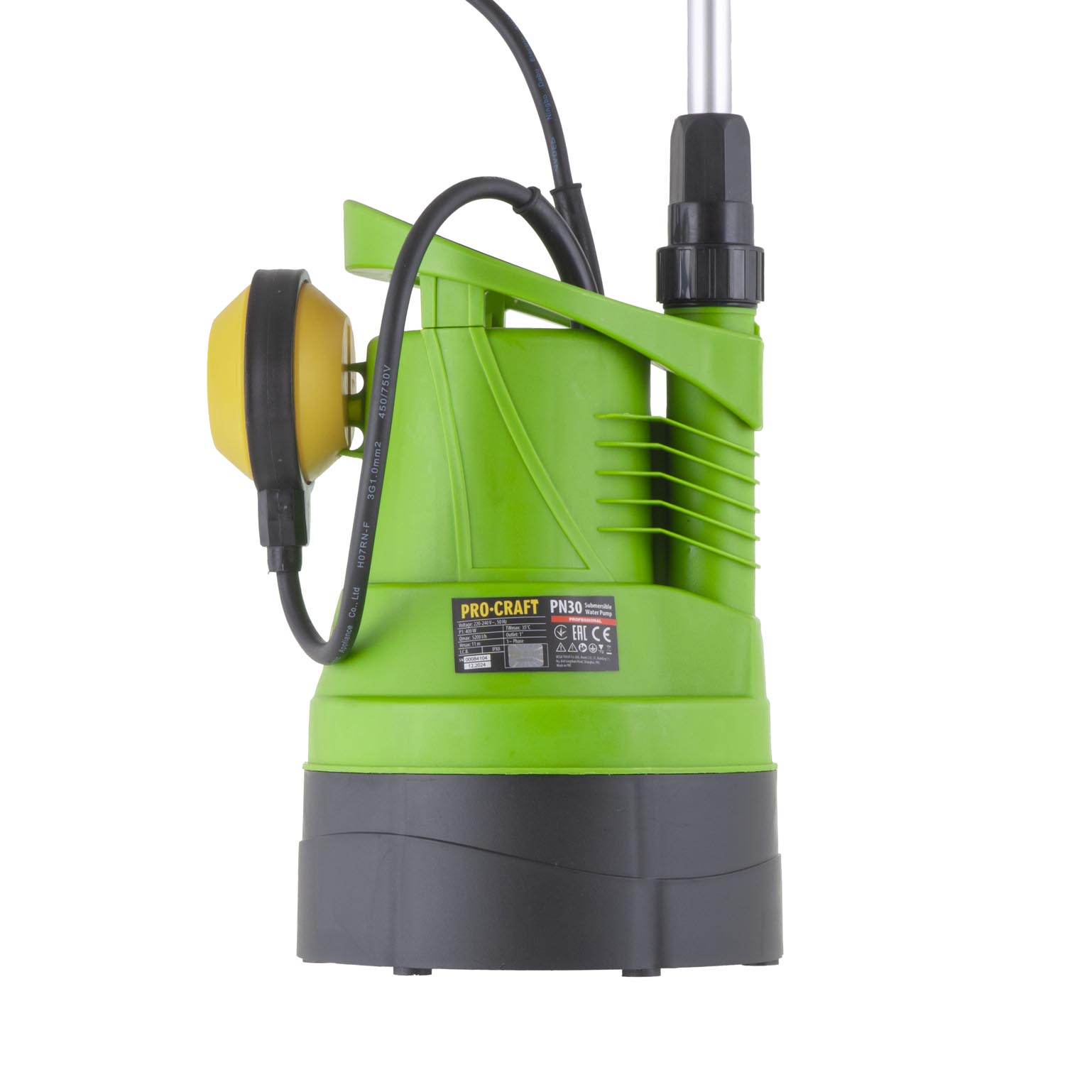 PROCRAFT PN30 Потопяема помпа, варелна или за бидон, 400W, дебит 5200 л/ч, поплавък