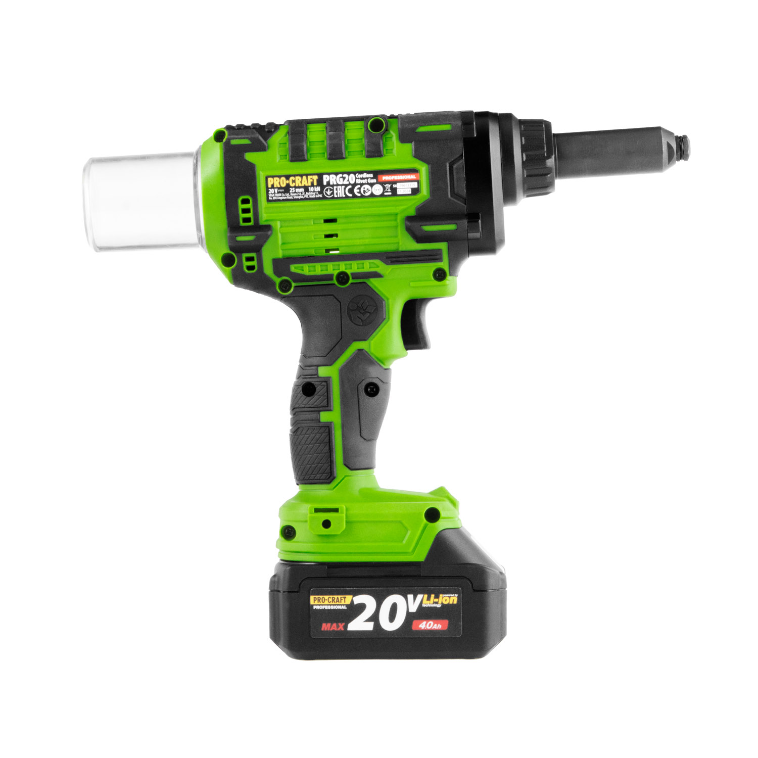 PROCRAFT PRG20 Акумулаторна безчеткова нитачка 20V, 2 батерии 20V 4Ah, зарядно 20V, куфар 06105549