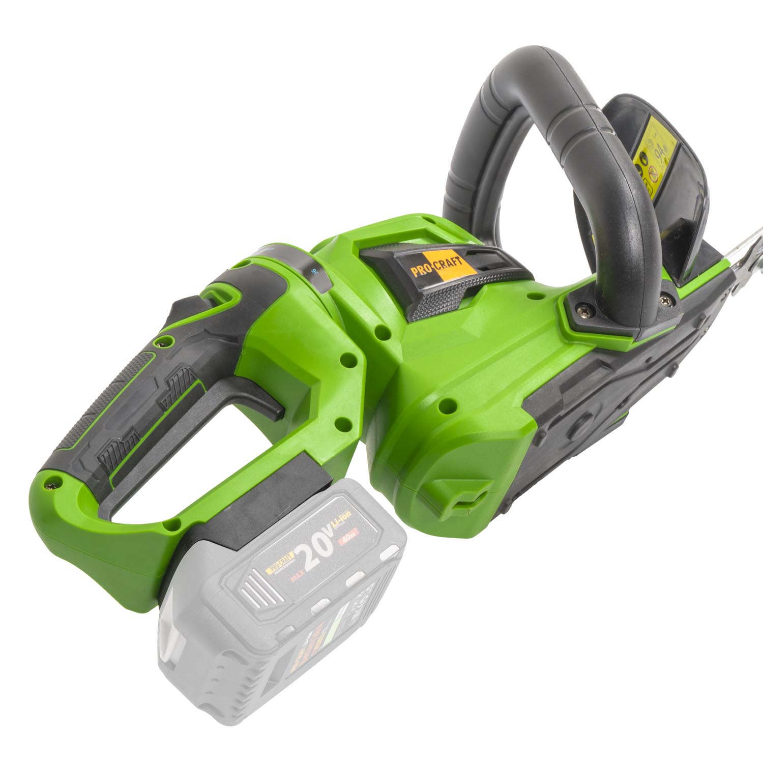 PZA22 Procraft Акумулаторен безчетков храсторез, 20V, 56 см, въртяща се дръжка (body – без батерии и зарядно)