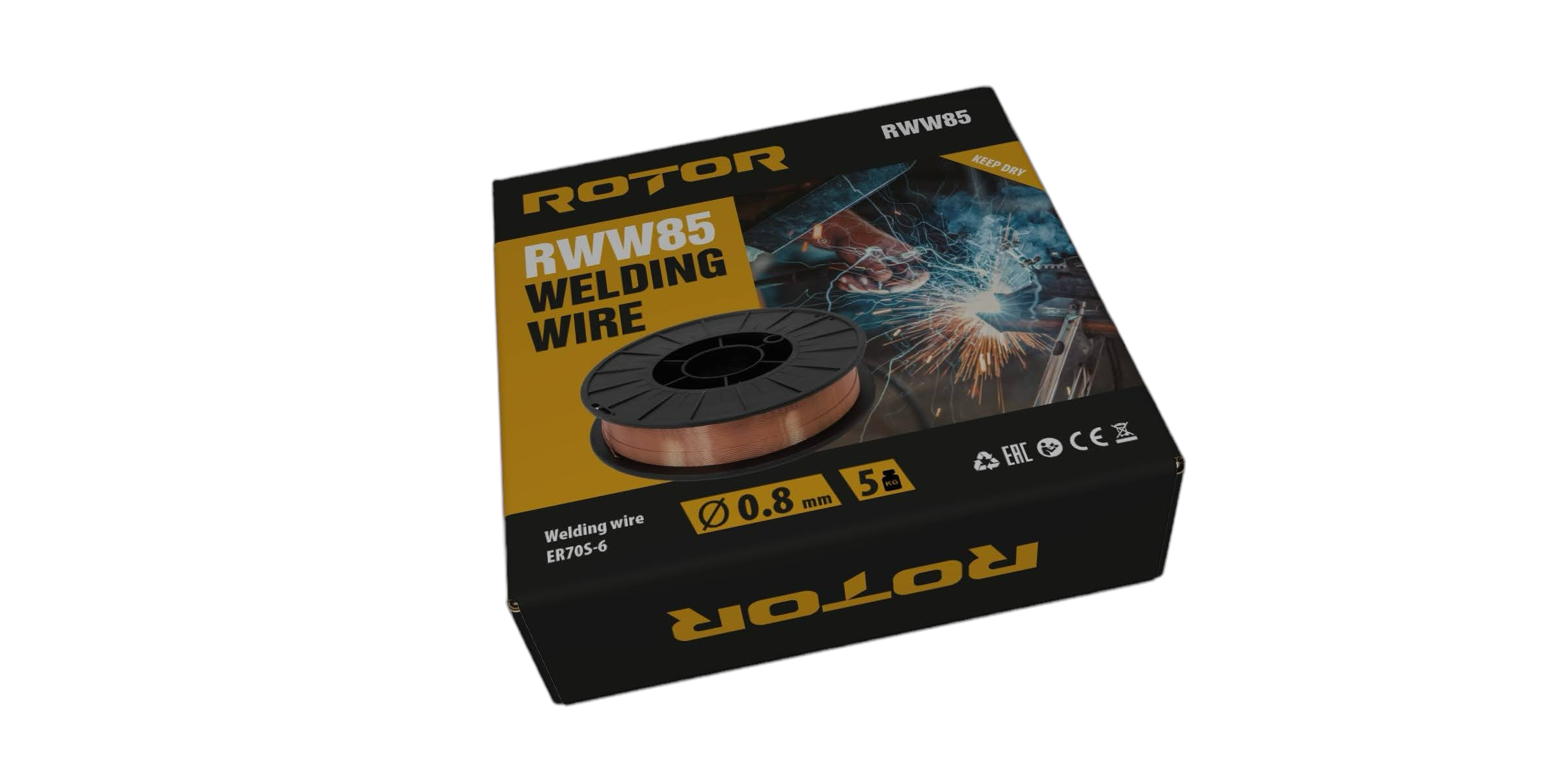 RWW85 заваръчна тел, 0.8 мм, 5 кг, ROTOR