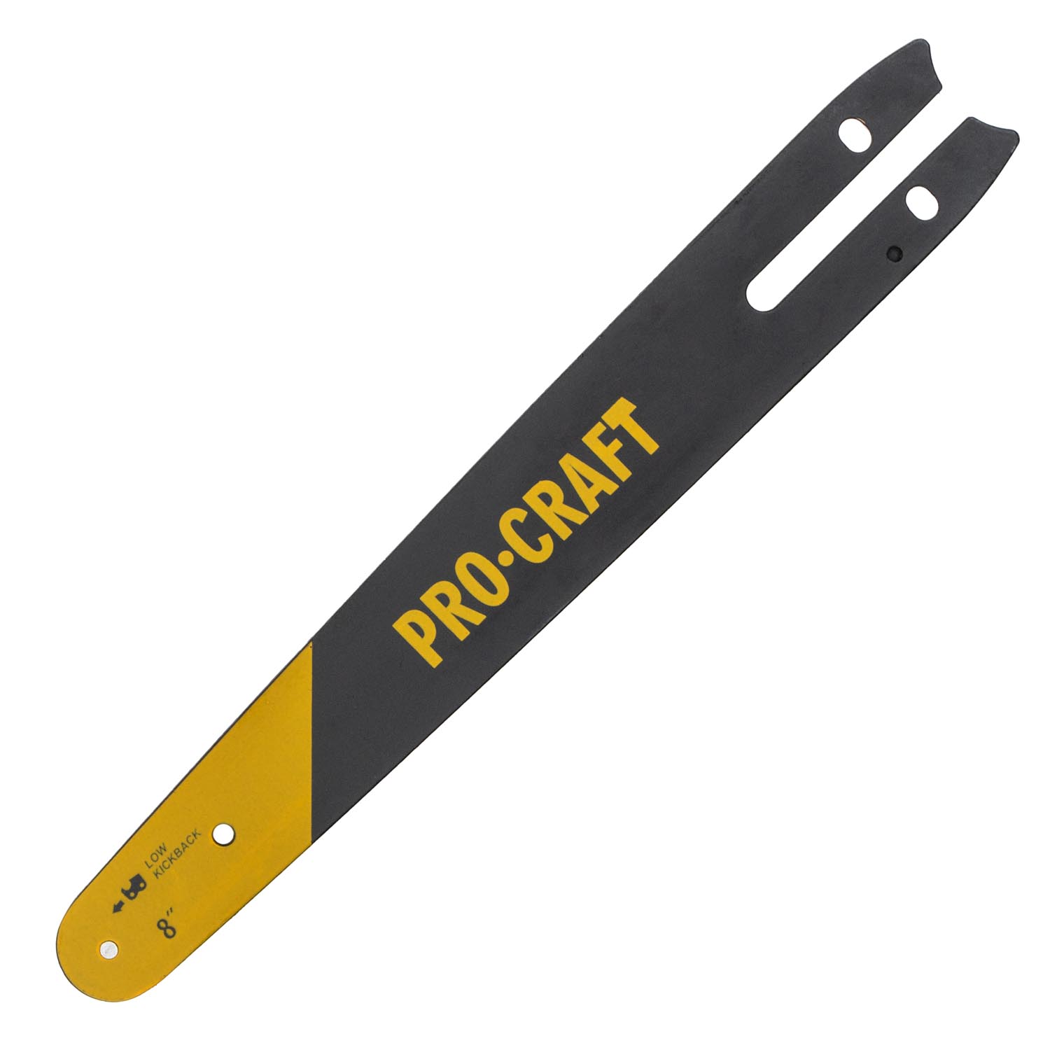 Procraft S8 Комплект шина и верига за трион (2 вериги и 1 шина), 8″/20 см, стъпка 1/4, зъби 22, звена 46, 1.1 мм