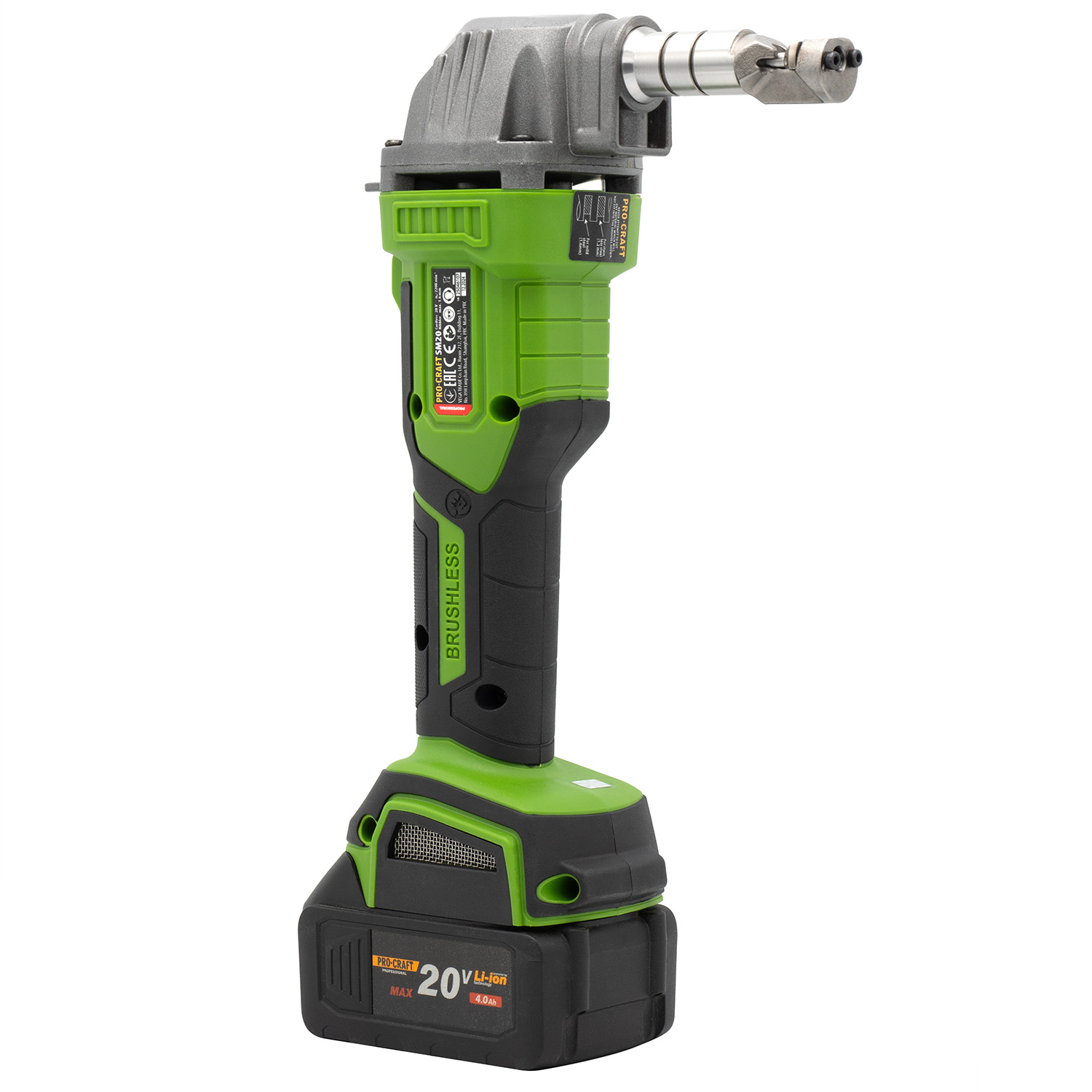 PROCRAFT SM20 Акумулаторна безчеткова ножица за рязане на метал, 20V (Solo – без батерия и зарядно)