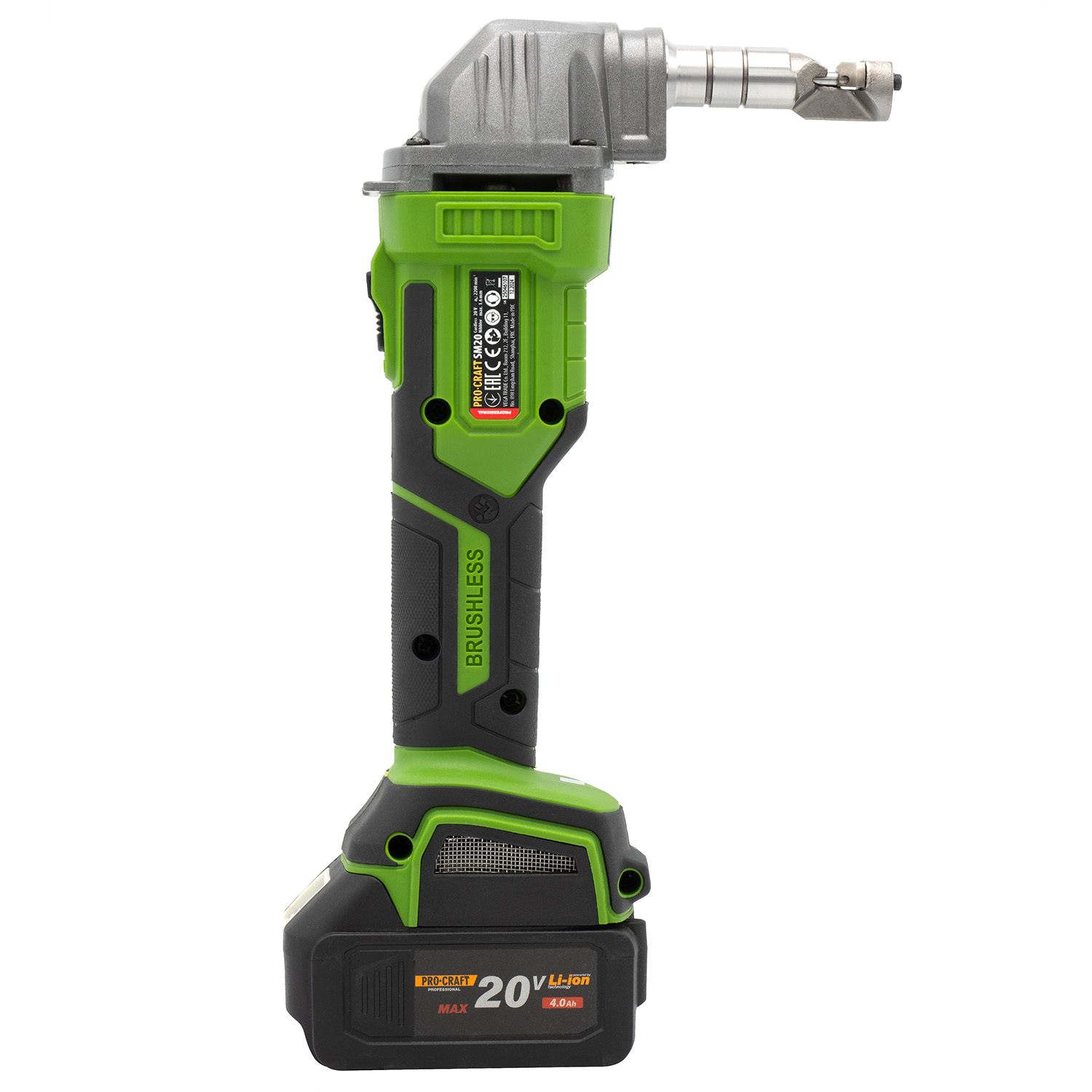 PROCRAFT SM20 Акумулаторна безчеткова ножица за рязане на метал, 20V (Solo – без батерия и зарядно)