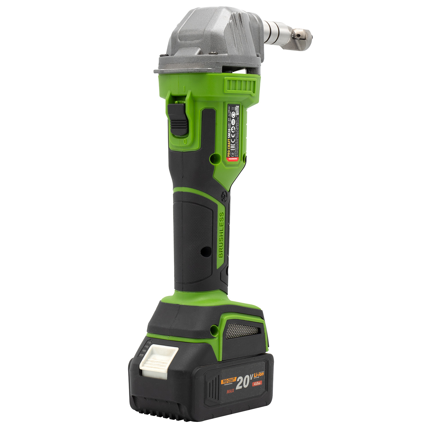 PROCRAFT SM20 Акумулаторна безчеткова ножица за рязане на метал, 20V (Solo – без батерия и зарядно)