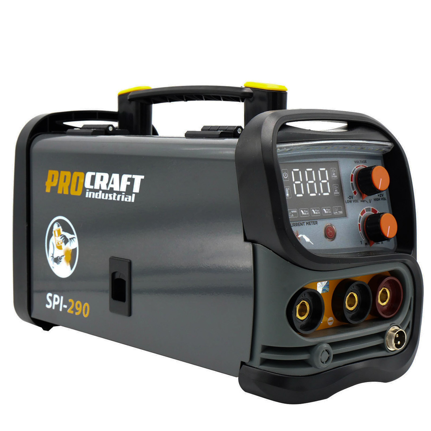 PROCRAFT SPI-290 Инверторен електрожен с телоподаващо устройство 2 в 1, 130 A, 1 кг, MMA, TIG lift, за плюсова тел