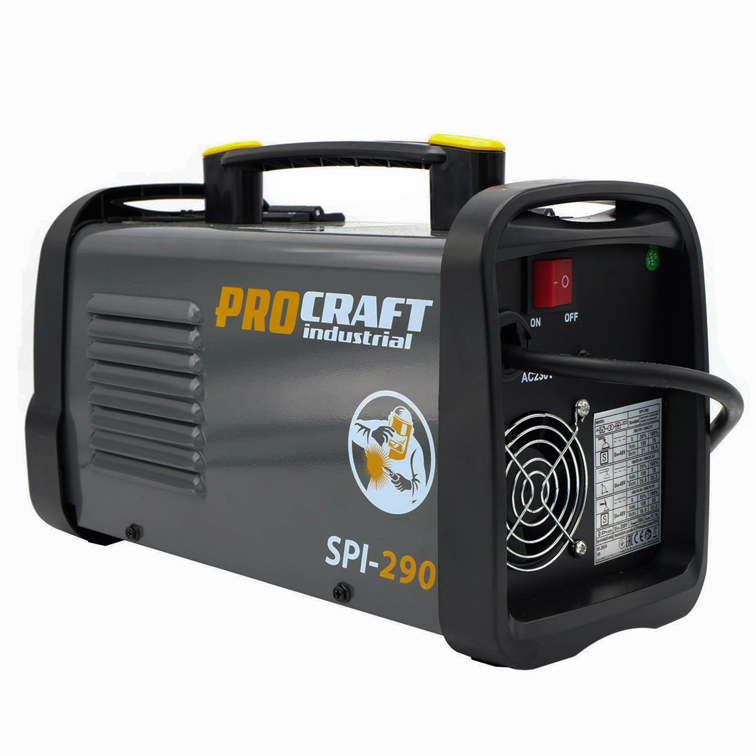 PROCRAFT SPI-290 Инверторен електрожен с телоподаващо устройство 2 в 1, 130 A, 1 кг, MMA, TIG lift, за плюсова тел
