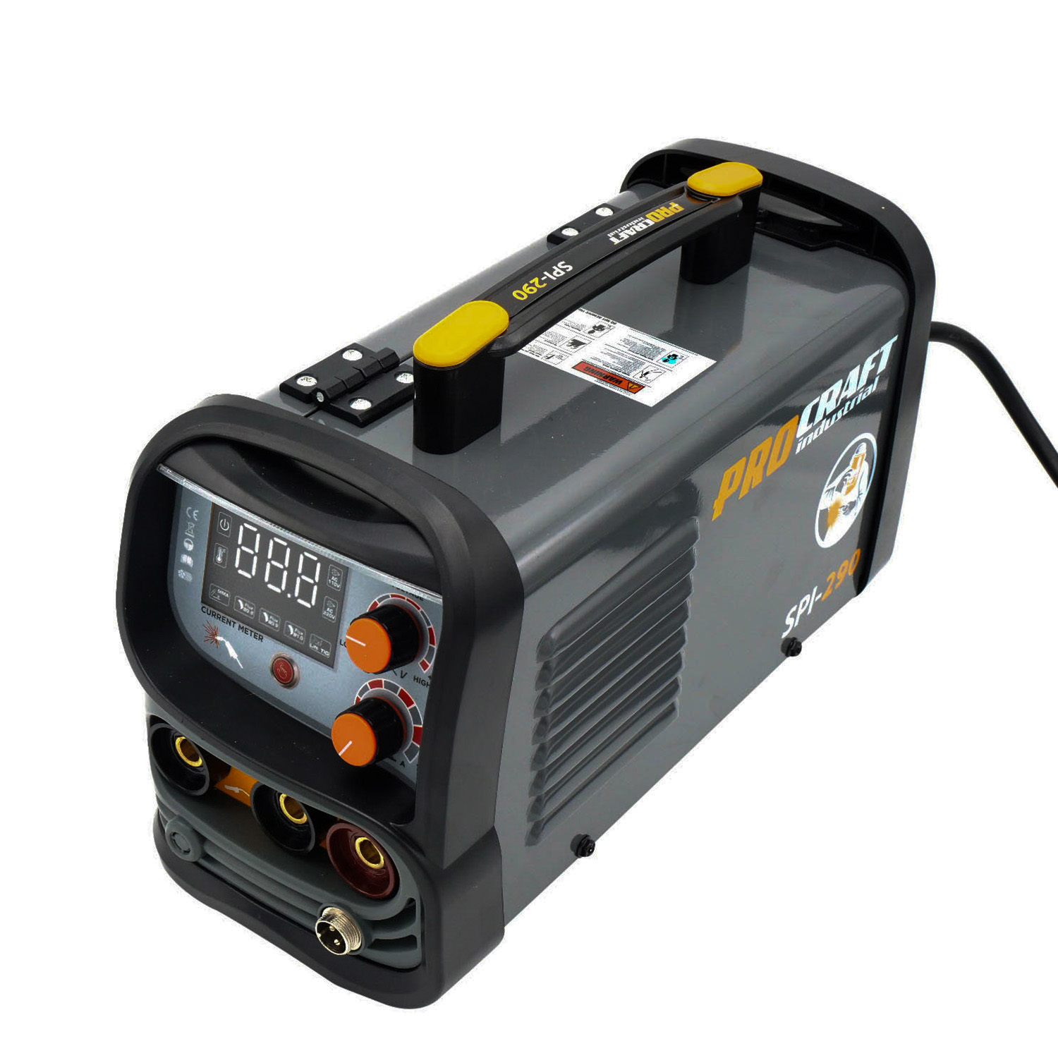 PROCRAFT SPI-290 Инверторен електрожен с телоподаващо устройство 2 в 1, 130 A, 1 кг, MMA, TIG lift, за плюсова тел