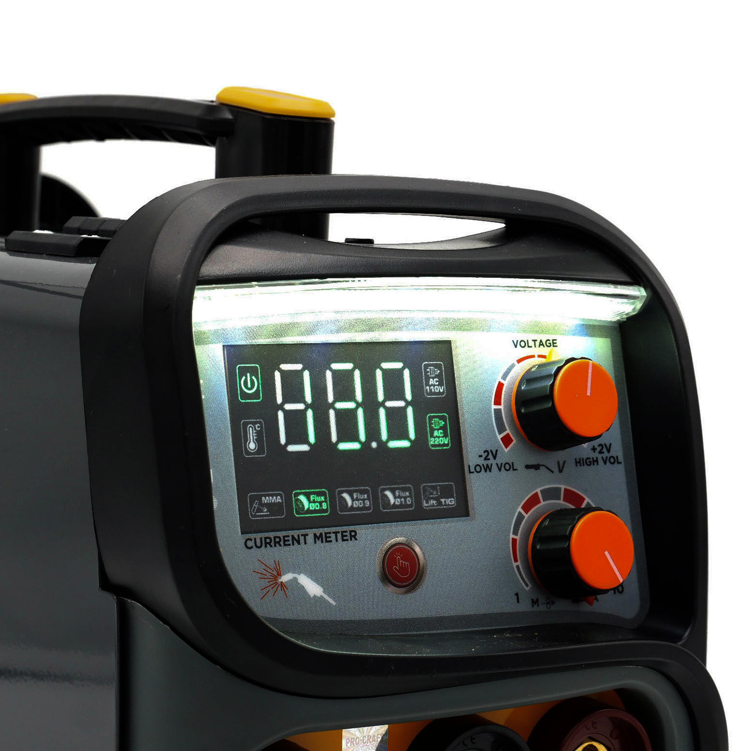 PROCRAFT SPI-290 Инверторен електрожен с телоподаващо устройство 2 в 1, 130 A, 1 кг, MMA, TIG lift, за плюсова тел