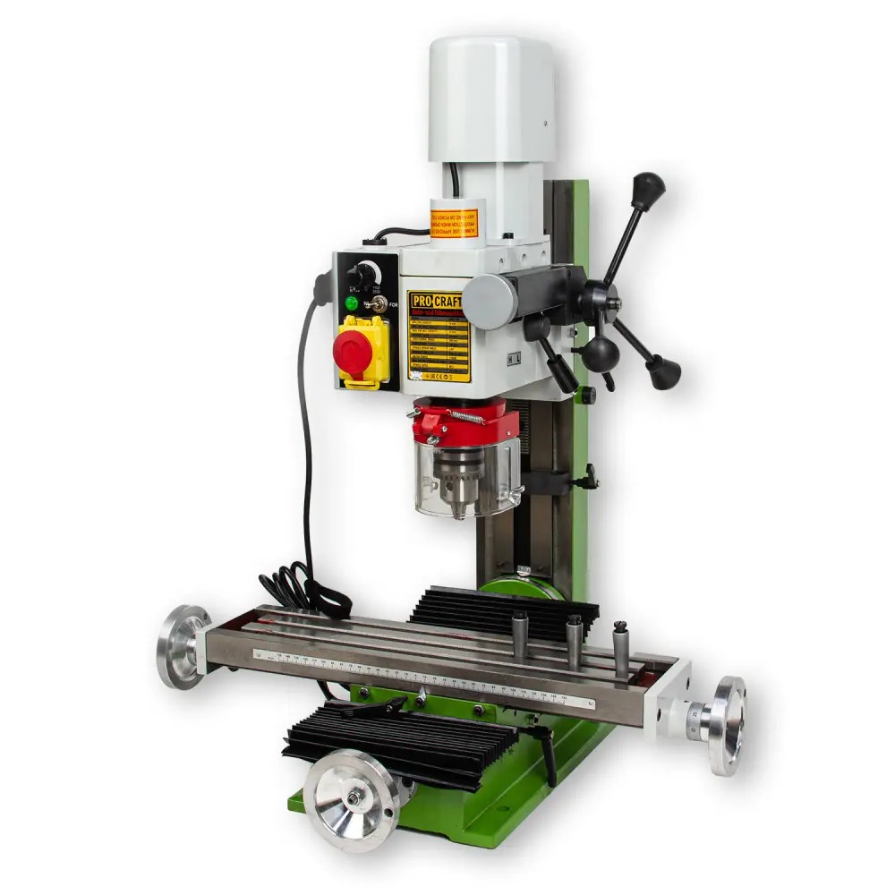 PROCRAFT Vmm1100 Фреза за метал, стационарна колона, 16 мм, 1100W, 50-2500 об./мин