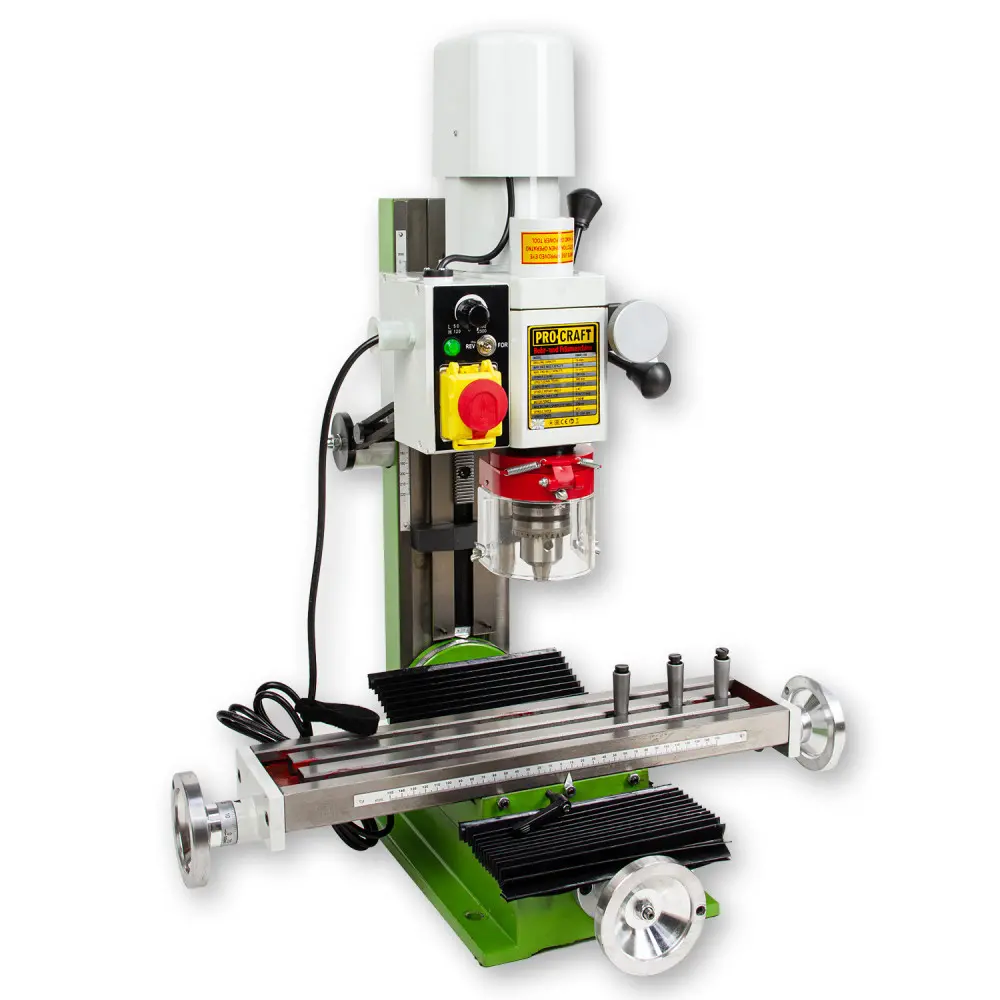 PROCRAFT Vmm1100 Фреза за метал, стационарна колона, 16 мм, 1100W, 50-2500 об./мин