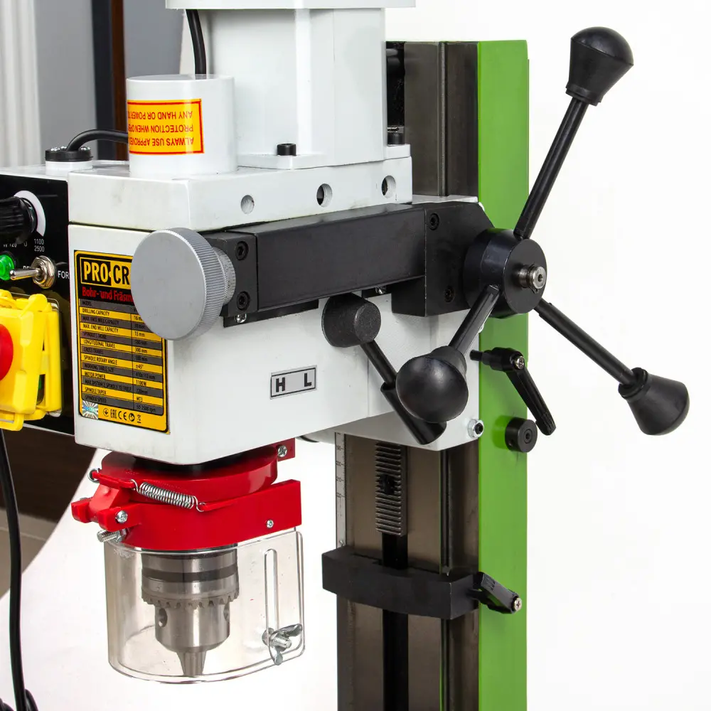 PROCRAFT Vmm1100 Фреза за метал, стационарна колона, 16 мм, 1100W, 50-2500 об./мин