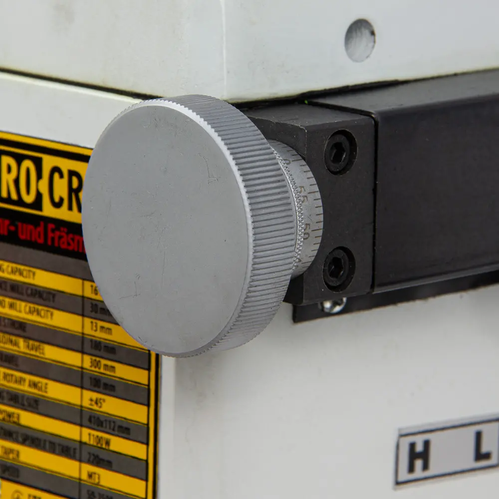 PROCRAFT Vmm1100 Фреза за метал, стационарна колона, 16 мм, 1100W, 50-2500 об./мин