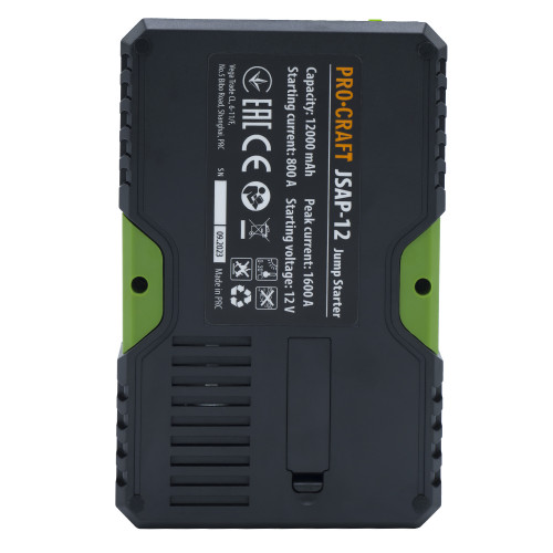 PROCRAFT JSAP-12NE Стартерно устройство, 12V – 300A, с компресор за помпане на гуми и външна батерия (Powerbank).