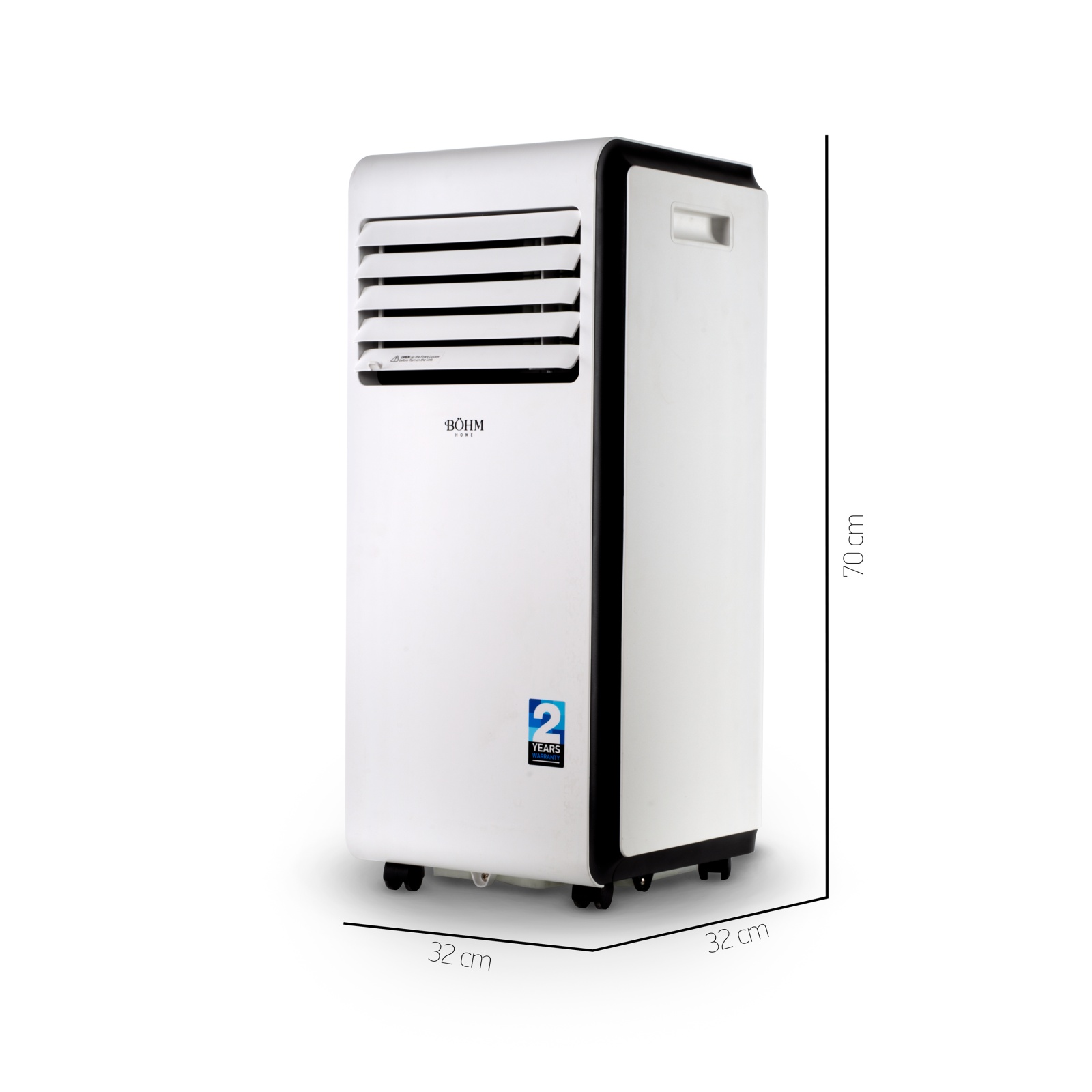 Мобилен климатик BA-010F BÖHM 4 в 1, 1005 W, охлаждане 9000 BTU/h, отопление 7000 BTU/h, вентилация, обезвлажняване, R290/170g