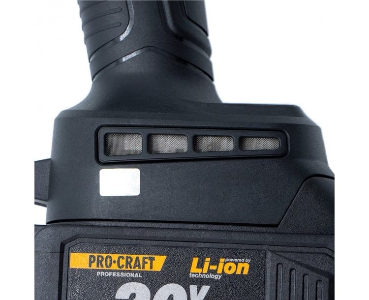 PROCRAFT PGA20 (Set) – безчетков акум. ъглошлайф, 125 мм, 20 V, 2 батерии 4 Ah (set)