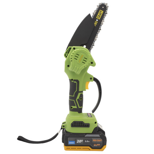 PKA22Li Procraft Brushless Акумулаторен безчетков верижен трион 6″ с 2 бр шини, 2 бр вериги, 1 бр батерия 3Ah и 1 бр зарядно.