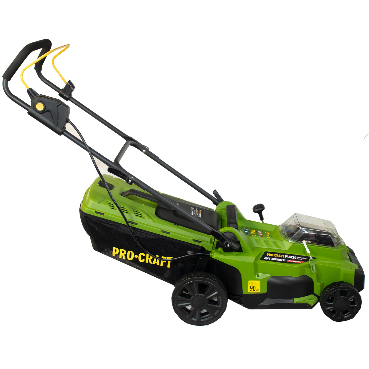Procraft PLM20 Акумулаторна безчеткова косачка 20V(2x4Ah), ширина на косене 370 мм(body – без батерии и зарядно)