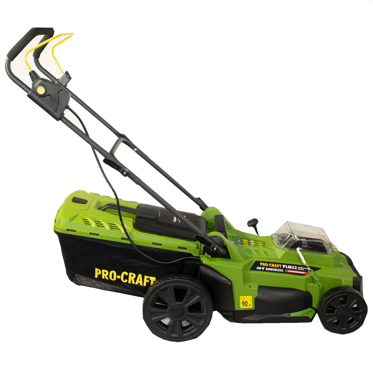 Procraft PLM22 Акумулаторна безчеткова косачка 20V(2x4Ah), ширина на косене 430 мм(body – без батерии и зарядно)