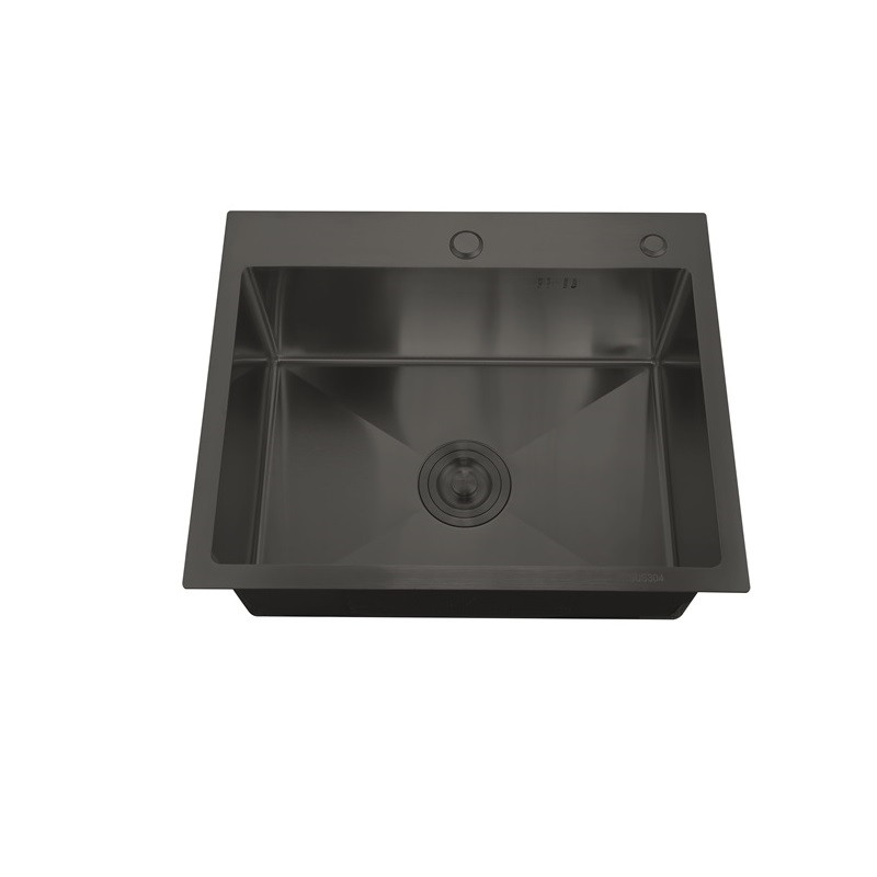 MIXXUS HM5050-215 Кухненска мивка, Nano-Black (3.0/0.8), от неръждаема стомана