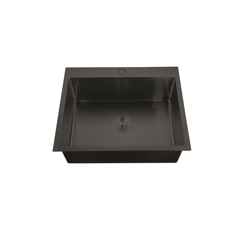 MIXXUS HM5843-215 Кухненска мивка, Nano-Black (3.0/0.8), от неръждаема стомана
