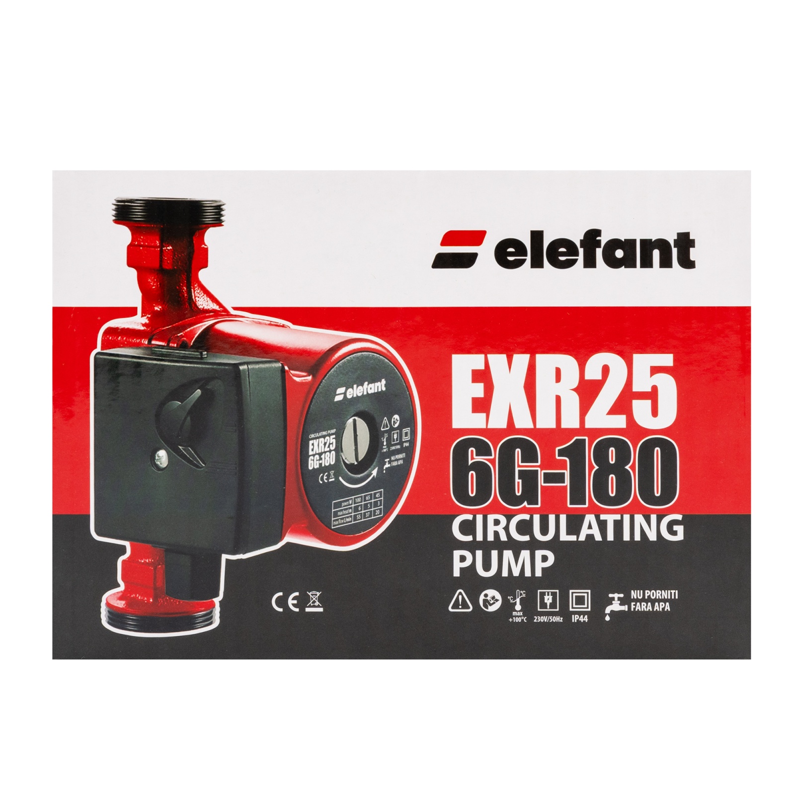 EXR25 6G-180 Циркулационна помпа ELEFANT 100W, 1 цол, RDB21V