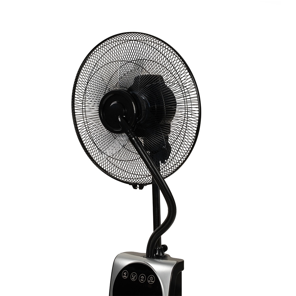 Вентилатор с водна мъгла, 40 см 16″ BÖHM BSP40-ED, 3 скорости, 90W, 3.1 литра вода, дистанционно управление, сензорен панел, 5 колела